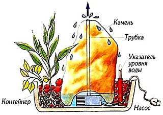 Схема фонтана-фитотрона